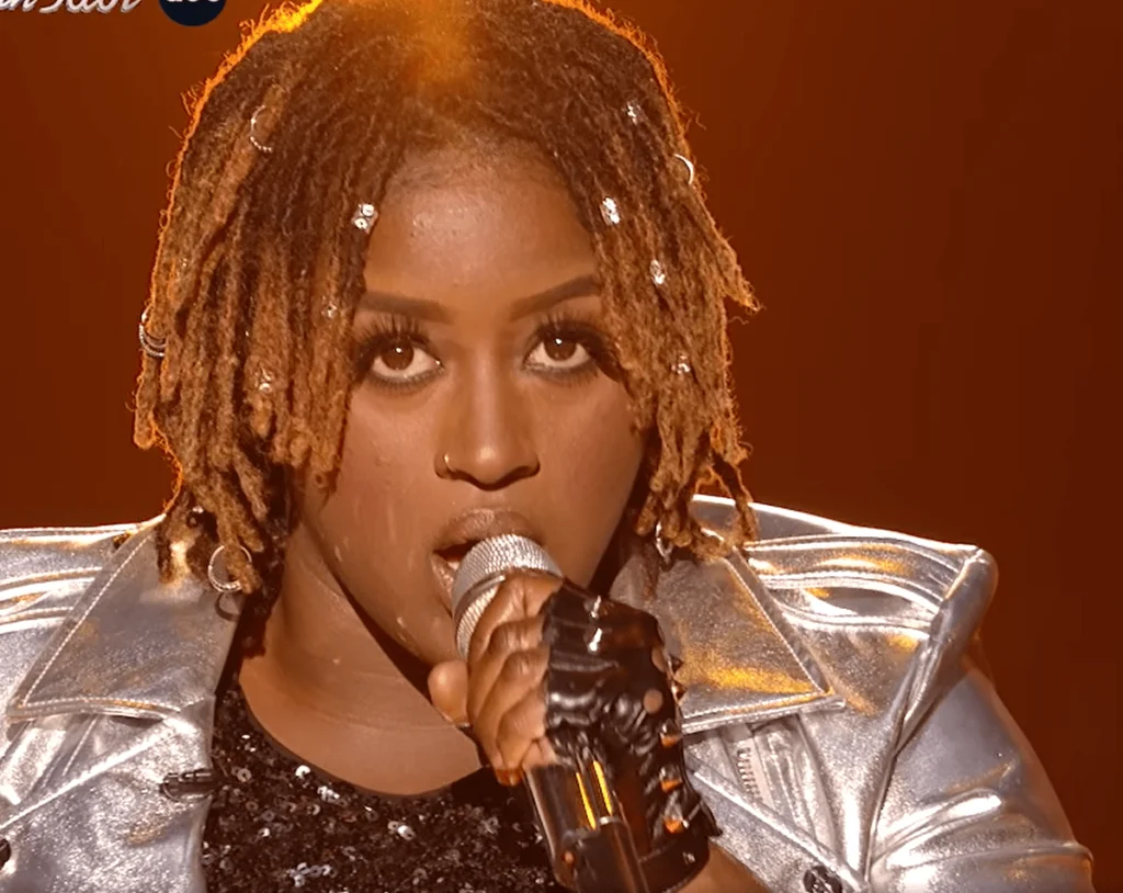 Lucy goes all radioactive on the #IDOL stage after making the Top 12
