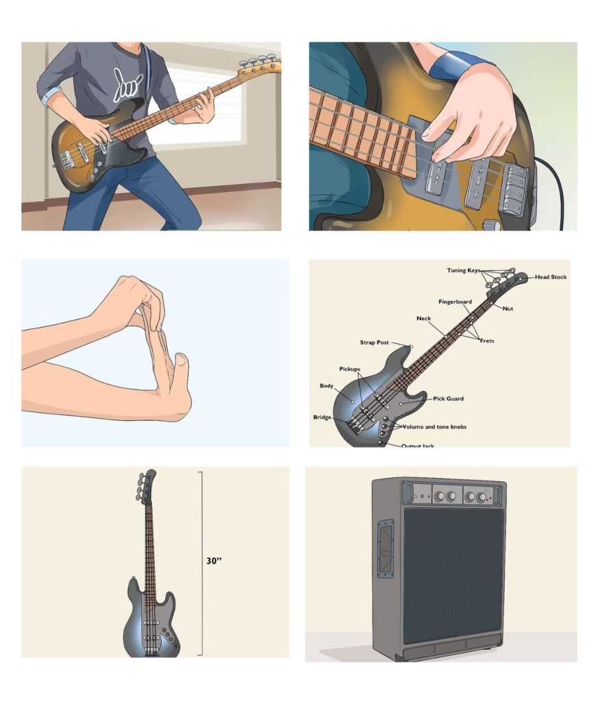 how to learn playing bass guitar 