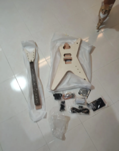 DIY guitar kit with custom paint design ideas for electric guitar customization